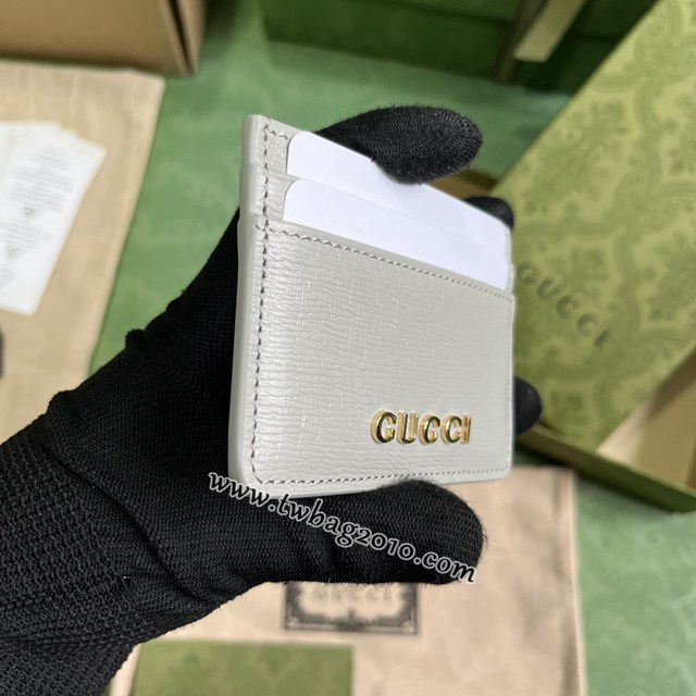 gucci專櫃新款原廠皮卡包 古馳飾手寫體Gucci標識卡片夾 jcp1798